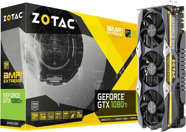 Alt view image 7 of 8 - ZOTAC GeForce GTX 1080 Ti AMP Extreme 11GB GDDR5X 352-bit Gaming Graphics Card VR Ready 16+2 Power Phase Freeze Fan Stop IceStorm Cooling Spectra Lighting ZT-P10810C-10P