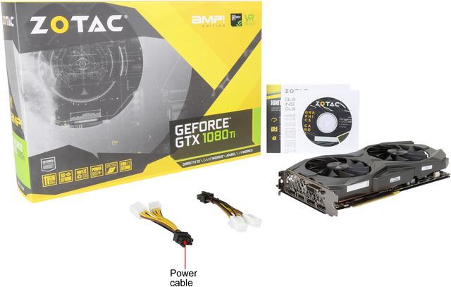 Alt view image 6 of 6 - ZOTAC GeForce GTX 1080 Ti AMP Edition 11GB GDDR5X 352-bit Gaming Graphics Card VR Ready 16+2 Power Phase Freeze Fan Stop IceStorm Cooling Spectra Lighting ZT-P10810D-10P