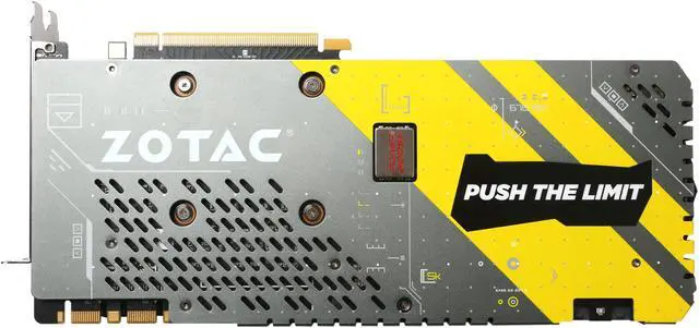 Alt view image 4 of 7 - ZOTAC GeForce GTX 1080 AMP! Extreme+, ZT-P10800I-10P, 8GB 11Gbps GDDR5X IceStorm Cooling, Metal Wraparound Carbon ExoArmor exterior, Dual-blade EKO Fan, Spectra Lighting, PowerBoost, FREEZE Fan Stop