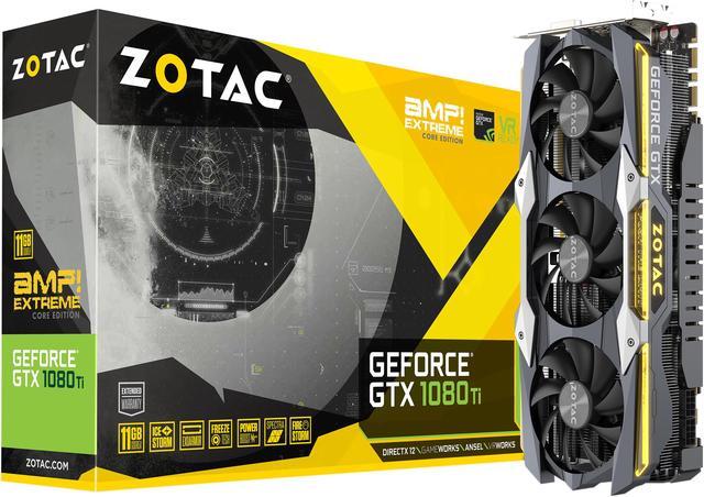Alt view image 7 of 8 - ZOTAC GeForce GTX 1080 Ti AMP Extreme Core 11GB GDDR5X 352-bit Gaming Graphics Card VR Ready 16+2 Power Phase Freeze Fan Stop IceStorm Cooling Spectra Lighting ZT-P10810F-10P
