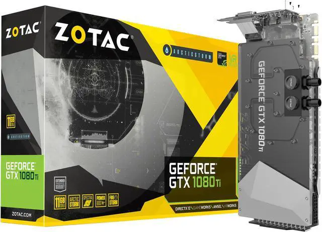 Alt view image 7 of 8 - ZOTAC GeForce GTX 1080 Ti ArcticStorm 11GB GDDR5X 352-bit PCIE 3.0 Gaming Graphics Card VR Ready 16+2 Power Phase Spectra Lighting Metal Wraparound Backplate ZT-P10810E-30P