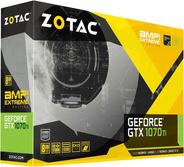 Alt view image 8 of 8 - ZOTAC GeForce GTX 1070 Ti 8GB GDDR5 PCI Express 3.0 SLI Support Graphics Card ZT-P10710B-10P