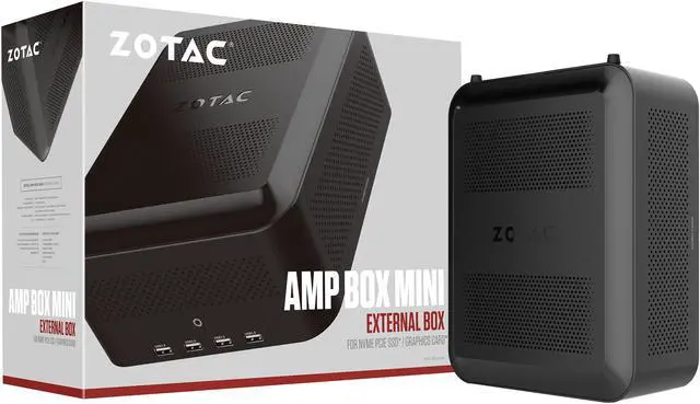 Alt view image 10 of 11 - ZOTAC AMP BOX MINI PCIe to Thunderbolt 3 Compact External Enclosure Supports PCIe Device Up to 200mm/ 7.87" Length and 150W Power (ZT-TBT3M-180-BB-US)