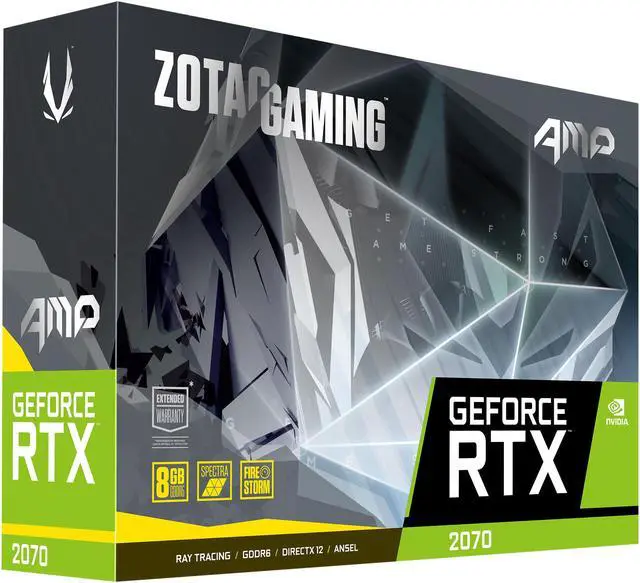 Alt view image 7 of 7 - ZOTAC GAMING GeForce RTX 2070 AMP 8GB GDDR6 256-bit Graphics Card, IceStorm 2.0, Active Fan Control, Metal Backplate, Spectra RGB LED Lighting (ZT-T20700D-10P)