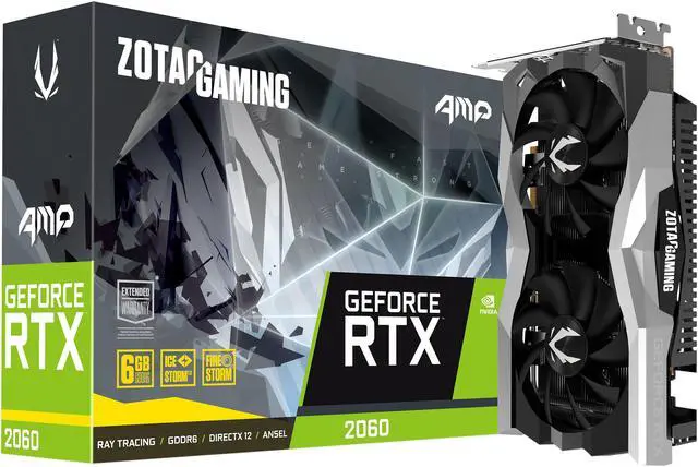 Alt view image 7 of 9 - ZOTAC GAMING GeForce RTX 2060 AMP 6GB GDDR6 192-bit Gaming Graphics Card, Super Compact, IceStorm 2.0, ZT-T20600D-10M