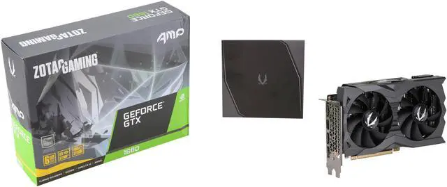 Alt view image 6 of 6 - ZOTAC GAMING GeForce GTX 1660 AMP 6GB GDDR5 192-bit Gaming Graphics Card, Super Compact, IceStorm 2.0 Cooling, Wraparound Metal Backplate - ZT-T16600D-10M