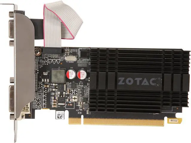 Alt view image 3 of 4 - ZOTAC GeForce GT 710 1GB DDR3 PCI Express 2.0 Graphics Card ZT-71301-20L