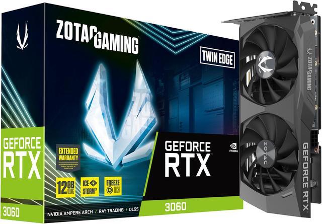 Alt view image 9 of 10 - ZOTAC GAMING GeForce RTX 3060 Twin Edge 12GB GDDR6 192-bit 15 Gbps PCIE 4.0 Gaming Graphics Card, IceStorm 2.0 Cooling, Active Fan Control, FREEZE Fan Stop, ZT-A30600E-10M
