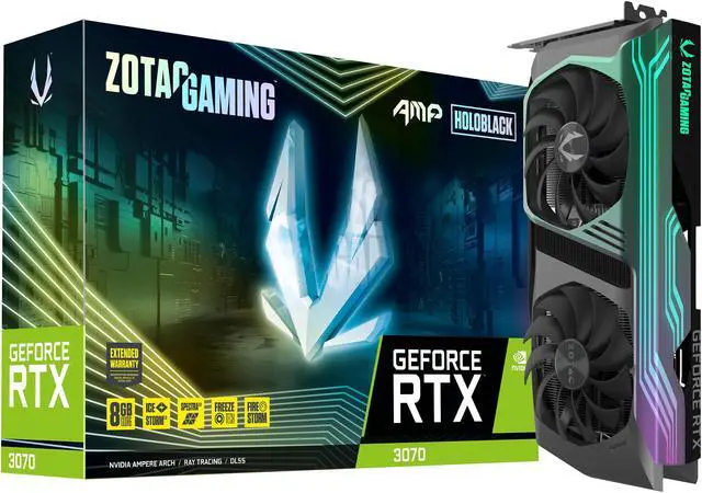 Alt view image 10 of 10 - ZOTAC GAMING GeForce RTX 3070 AMP Holo 8GB GDDR6 256-bit 14 Gbps PCIE 4.0 Gaming Graphics Card, HoloBlack, IceStorm 2.0 Advanced Cooling, SPECTRA 2.0 RGB Lighting, ZT-A30700F-10P