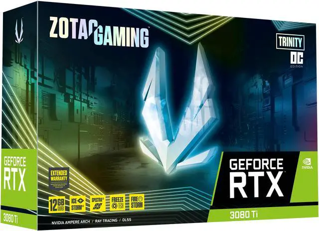 Alt view image 10 of 10 - ZOTAC Trinity OC GeForce RTX 3080 Ti 12GB GDDR6X PCI Express 4.0 ATX Graphics Card ZT-A30810J-10P