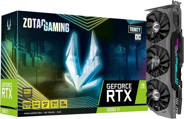 Alt view image 9 of 10 - ZOTAC Trinity OC GeForce RTX 3080 Ti 12GB GDDR6X PCI Express 4.0 ATX Graphics Card ZT-A30810J-10P