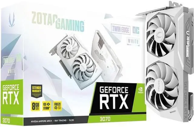 Alt view image 7 of 8 - ZOTAC Twin Edge OC LHR White Edition GeForce RTX 3070 8GB GDDR6 PCI Express 4.0 Graphics Card ZT-A30700J-10PLHR