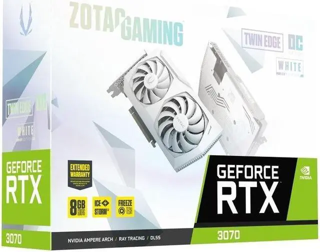 Alt view image 8 of 8 - ZOTAC Twin Edge OC LHR White Edition GeForce RTX 3070 8GB GDDR6 PCI Express 4.0 Graphics Card ZT-A30700J-10PLHR