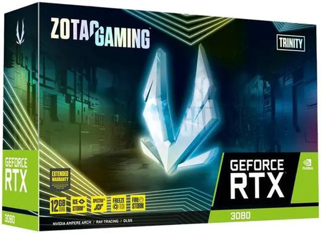 Alt view image 10 of 10 - ZOTAC GAMING GeForce RTX 3080 Trinity LHR 12GB GDDR6X 384-bit 19 Gbps PCIE 4.0 Gaming Graphics Card, IceStorm 2.0 Advanced Cooling, SPECTRA 2.0 RGB Lighting, ZT-A30820D-10PLHR