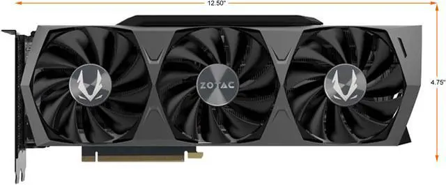 Alt view image 2 of 10 - ZOTAC GAMING GeForce RTX 3080 Trinity LHR 12GB GDDR6X 384-bit 19 Gbps PCIE 4.0 Gaming Graphics Card, IceStorm 2.0 Advanced Cooling, SPECTRA 2.0 RGB Lighting, ZT-A30820D-10PLHR