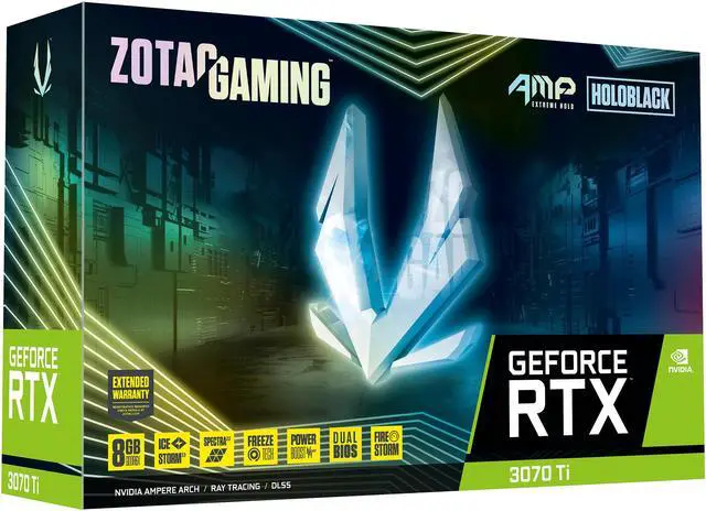 Alt view image 12 of 12 - ZOTAC AMP Extreme Holo GeForce RTX 3070 Ti 8GB GDDR6X PCI Express 4.0 ATX Graphics Card ZT-A30710B-10P