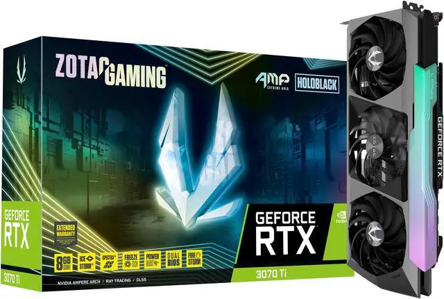 Alt view image 11 of 12 - ZOTAC AMP Extreme Holo GeForce RTX 3070 Ti 8GB GDDR6X PCI Express 4.0 ATX Graphics Card ZT-A30710B-10P