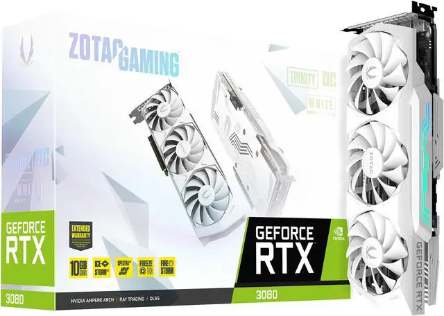Alt view image 9 of 10 - ZOTAC GAMING GeForce RTX 3080 Trinity OC White Edition LHR 10GB GDDR6X PCI Express 4.0 ATX Video Card ZT-A30800K-10PLHR