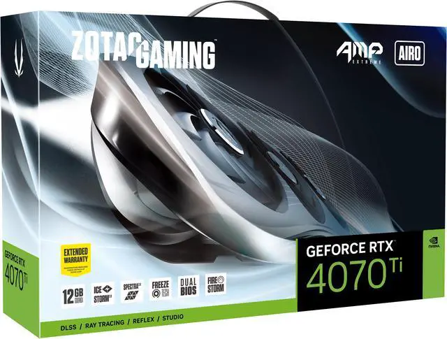 Alt view image 8 of 9 - ZOTAC GAMING GeForce RTX 4070 Ti AMP Extreme AIRO DLSS 3 12GB GDDR6X 192-bit 21 Gbps PCIE 4.0 Gaming Graphics Card, IceStorm 2.0 Advanced Cooling, SPECTRA 2.0 RGB Lighting, ZT-D40710B-10P