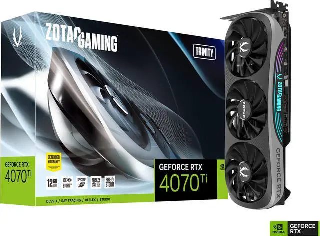 Alt view image 9 of 9 - ZOTAC GAMING GeForce RTX 4070 Ti Trinity DLSS 3 12GB GDDR6X 192-bit 21 Gbps PCIE 4.0 Gaming Graphics Card, IceStorm 2.0 Advanced Cooling, SPECTRA 2.0 RGB Lighting, ZT-D40710D-10P