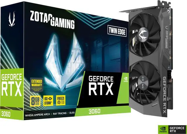 Alt view image 8 of 8 - ZOTAC GAMING GeForce RTX 3060 8GB Twin Edge GDDR6 128-bit 15 Gbps PCIE 4.0 Gaming Graphics Card, IceStorm 2.0 Cooling, Active Fan Control, FREEZE fan stop, ZT-A30630E-10M