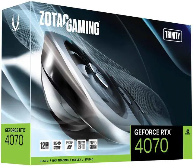 Alt view image 8 of 9 - ZOTAC GAMING GeForce RTX 4070 Trinity DLSS 3 12GB GDDR6X 192-bit 21 Gbps PCIE 4.0 Gaming Graphics Card, IceStorm 2.0 Advanced Cooling, SPECTRA 2.0 RGB Lighting, ZT-D40700D-10P