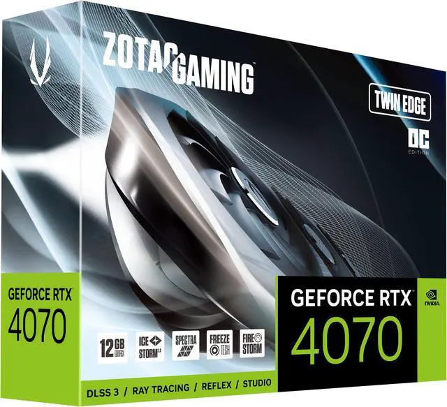 Alt view image 8 of 9 - ZOTAC GAMING GeForce RTX 4070 Twin Edge OC DLSS 3 12GB GDDR6X 192-bit 21 Gbps PCIE 4.0 Compact Gaming Graphics Card, IceStorm 2.0 Advanced Cooling, SPECTRA RGB Lighting, ZT-D40700H-10M