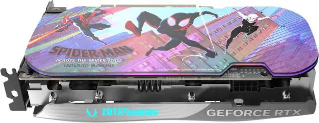 Alt view image 4 of 8 - ZOTAC GAMING GeForce RTX 4070 Twin Edge OC Spider-Man: Across the Spider-Verse Inspired Graphics Card Bundle, ZT-D40700H-10SMP