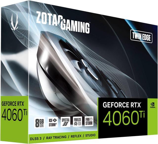 Alt view image 8 of 9 - ZOTAC GAMING GeForce RTX 4060 Ti 8GB Twin Edge DLSS 3 8GB GDDR6 128-bit 18 Gbps PCIE 4.0 Compact Gaming Graphics Card, IceStorm 2.0 Advanced Cooling, SPECTRA RGB Lighting, ZT-D40610E-10M