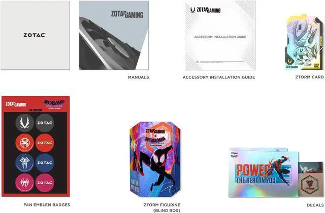 Alt view image 8 of 11 - ZOTAC GAMING GeForce RTX 4060 8GB OC Spider-Man: Across the Spider-Verse Inspired Graphics Card Bundle, ZT-D40600P-10SMP