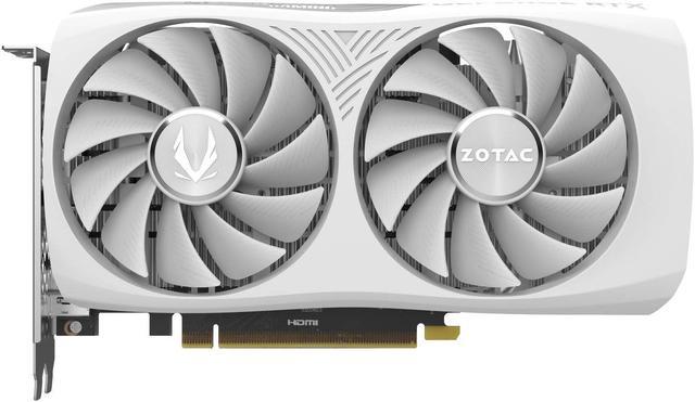 ZOTAC GAMING GeForce RTX 4060 8GB Twin Edge OC White Edition DLSS 3 8GB GDDR6 128 bit 17 Gbps PCIE 4.0 Compact Gaming Graphics Card ZT D40600Q 10M