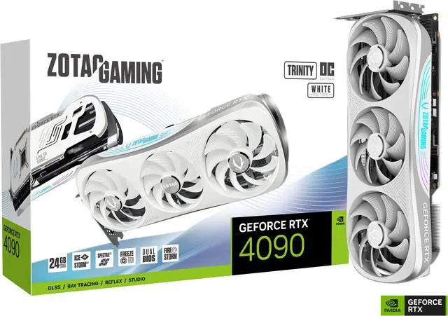 Alt view image 9 of 9 - ZOTAC GAMING GeForce RTX 4090 Trinity OC White Edition DLSS 3 24GB GDDR6X 384-bit 21 Gbps PCIE 4.0 Gaming Graphics Card, IceStorm 3.0 Advanced Cooling, SPECTRA 2.0 RGB Lighting, ZT-D40900Q-10P