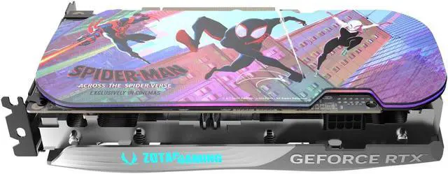 Alt view image 8 of 12 - ZOTAC GAMING GeForce RTX 4060 Ti 16GB AMP Spider-Man: Across the Spider-Verse Inspired Graphics Card Bundle, ZT-D40620F-10SMP