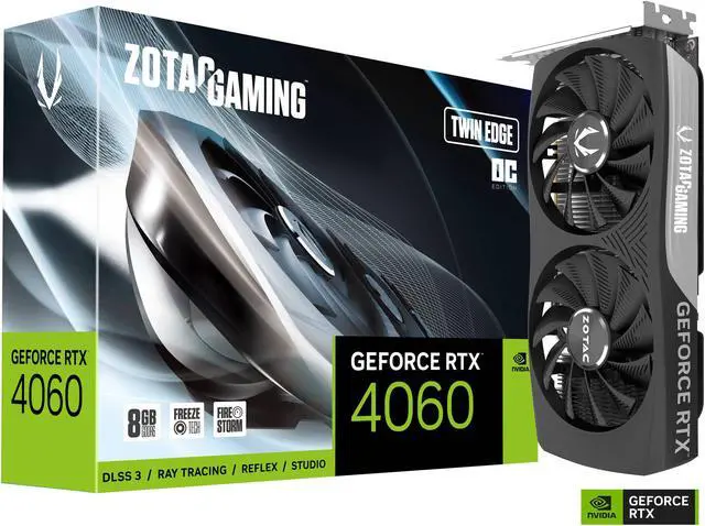 Alt view image 8 of 9 - ZOTAC GAMING GeForce RTX 4060 8GB Twin Edge OC DLSS 3 8GB GDDR6 128-bit 17 Gbps PCIE 4.0 Compact Gaming Graphics Card, ZT-D40600H-10M