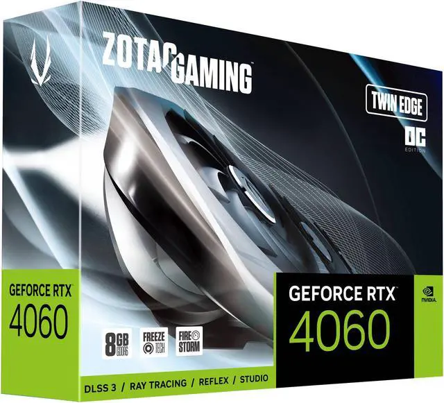 Alt view image 9 of 9 - ZOTAC GAMING GeForce RTX 4060 8GB Twin Edge OC DLSS 3 8GB GDDR6 128-bit 17 Gbps PCIE 4.0 Compact Gaming Graphics Card, ZT-D40600H-10M