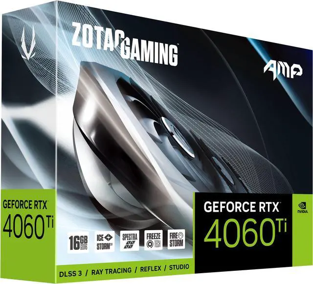 Alt view image 8 of 9 - ZOTAC GAMING GeForce RTX 4060 Ti 16GB AMP DLSS 3 16GB GDDR6 128-bit 18 Gbps PCIE 4.0 Compact Gaming Graphics Card, IceStorm 2.0 Advanced Cooling, SPECTRA RGB Lighting, ZT-D40620F-10M
