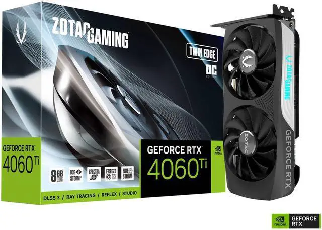 Alt view image 9 of 9 - ZOTAC GAMING GeForce RTX 4060 Ti 8GB Twin Edge OC DLSS 3 8GB GDDR6 128-bit 18 Gbps PCIE 4.0 Compact Gaming Graphics Card, IceStorm 2.0 Advanced Cooling, SPECTRA RGB Lighting, ZT-D40610H-10M
