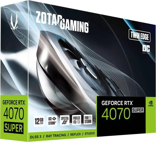 Alt view image 8 of 9 - ZOTAC GAMING GeForce RTX 4070 SUPER Twin Edge OC DLSS 3 12GB GDDR6X 192-bit 21 Gbps PCIE 4.0 Compact Gaming Graphics Card, IceStorm 2.0 Advanced Cooling, SPECTRA RGB Lighting, ZT-D40720H-10M