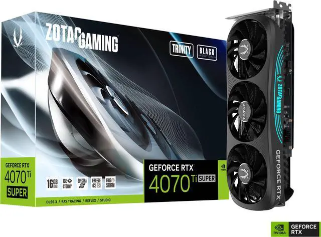 Alt view image 9 of 9 - ZOTAC GAMING GeForce RTX 4070 Ti SUPER Trinity Black Edition DLSS 3 16GB GDDR6X 256-bit 21 Gbps PCIE 4.0 Gaming Graphics Card, IceStorm 2.0 Advanced Cooling, SPECTRA RGB Lighting, ZT-D40730D-10P