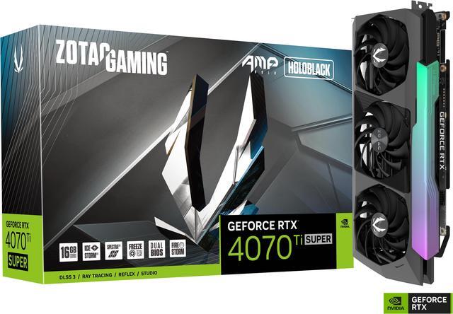Alt view image 9 of 9 - ZOTAC GAMING GeForce RTX 4070 Ti SUPER AMP Holo DLSS 3 16GB GDDR6X 256-bit 21 Gbps PCIE 4.0 Gaming Graphics Card, IceStorm 2.0 Advanced Cooling, SPECTRA 2.0 ARGB Lighting, ZT-D40730F-10P