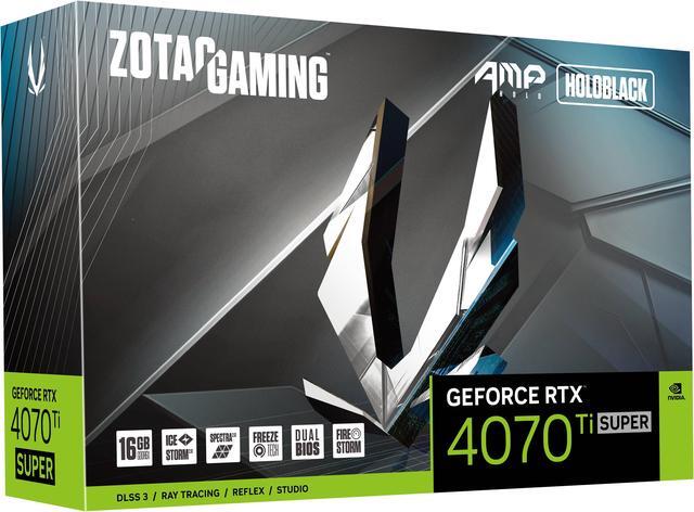 Alt view image 8 of 9 - ZOTAC GAMING GeForce RTX 4070 Ti SUPER AMP Holo DLSS 3 16GB GDDR6X 256-bit 21 Gbps PCIE 4.0 Gaming Graphics Card, IceStorm 2.0 Advanced Cooling, SPECTRA 2.0 ARGB Lighting, ZT-D40730F-10P