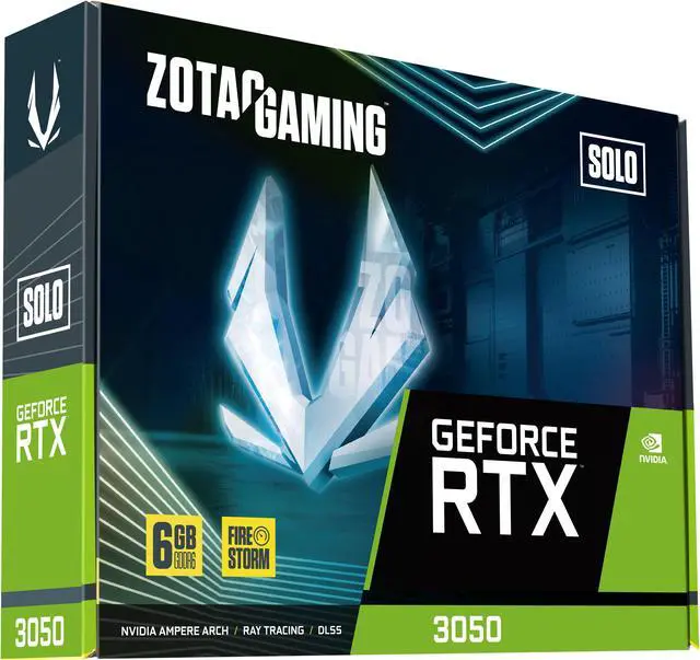 Alt view image 8 of 9 - ZOTAC GAMING GeForce RTX 3050 6GB GDDR6 Solo 96-bit 14 Gbps PCIE 4.0 Super Compact Gaming Graphics Card, ZT-A30510G-10L