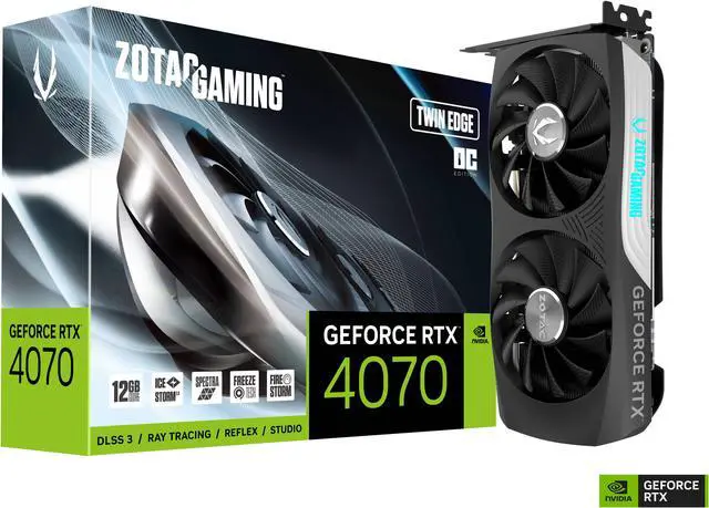 Alt view image 7 of 8 - ZOTAC Twin Edge GeForce RTX 4070 12GB GDDR6 PCI Express 4.0 ATX Video Card ZT-D40740H-10M