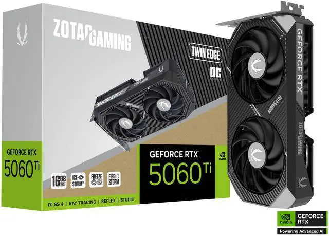 Alt view image 7 of 8 - ZOTAC Twin Edge OC GeForce RTX 5060 Ti PCI Express 5.0 x8 16GB 128-Bit GDDR7 Graphics Card ZT-B50620H-10M