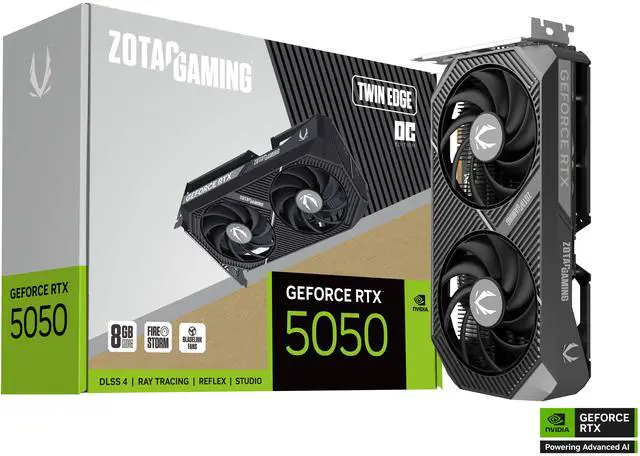 Alt view image 7 of 8 - ZOTAC Twin Edge OC GeForce RTX 5050 8GB GDDR6 PCI Express 5.0 x8 ATX Graphics Card GeForce  RTX 5050 Twin Edge OC