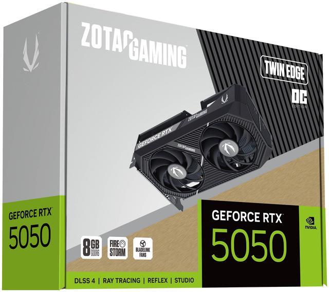 Alt view image 8 of 8 - ZOTAC Twin Edge OC GeForce RTX 5050 8GB GDDR6 PCI Express 5.0 x8 ATX Graphics Card GeForce  RTX 5050 Twin Edge OC