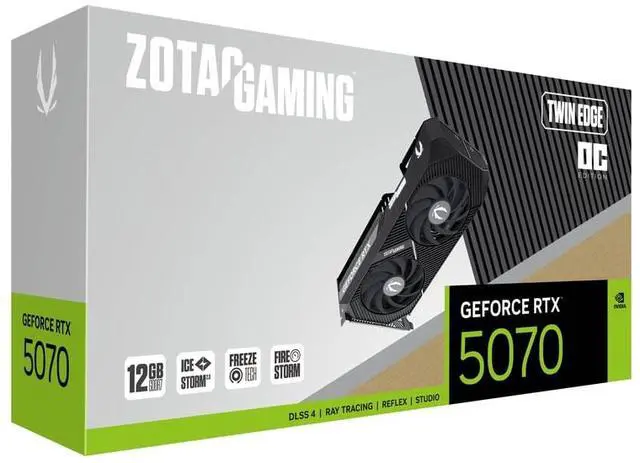 Alt view image 7 of 8 - ZOTAC Twin Edge OC GeForce RTX 5070 12GB GDDR7 PCI Express 5.0 x16 ATX Graphics Card RTX 5070 Twin Edge OC ZT-B50700H-10P