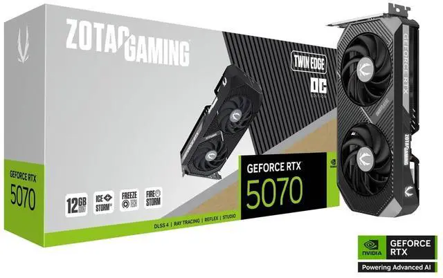 Alt view image 8 of 8 - ZOTAC Twin Edge OC GeForce RTX 5070 12GB GDDR7 PCI Express 5.0 x16 ATX Graphics Card RTX 5070 Twin Edge OC ZT-B50700H-10P