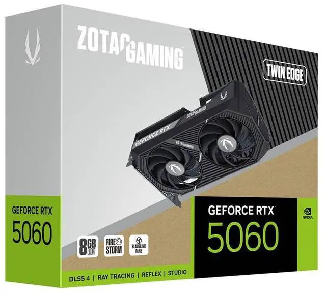 Alt view image 7 of 8 - ZOTAC GeForce RTX 5060 8GB GDDR7 PCI Express 5.0 x8 Graphics Card RTX 5060 Twin Edge ZT-B50600E-10M