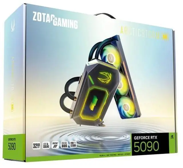 Alt view image 7 of 8 - ZOTAC ARCTICSTORM AIO Liquid Cooling GeForce RTX 5090 32GB GDDR7 PCI Express 5.0 x16 ATX Graphics Card RTX 5090 ARCTICSTORM AIO